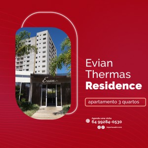 Apartamento com 3 quartos a venda em Caldas Novas no Evian Thermas Residence - apto 601 B